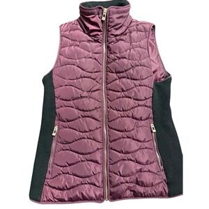 Calvin Klein Performance Puffer Vest‎ Women's Size Medium Purple Quilted Zip
